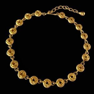 Vintage Gold Knot Chain Link Necklace